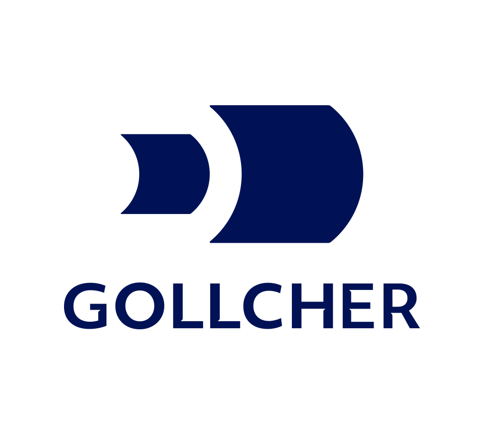 Gollcher Seconday logo in Navy new branding