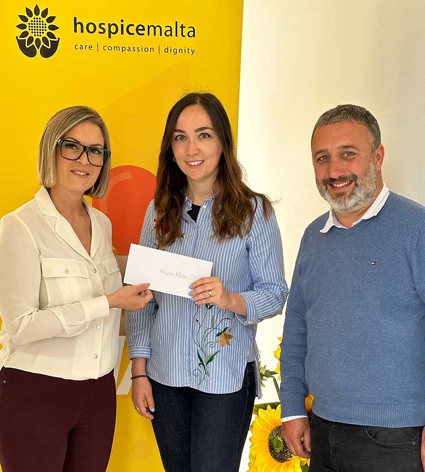 Presentation of Donation to Hospice Malta